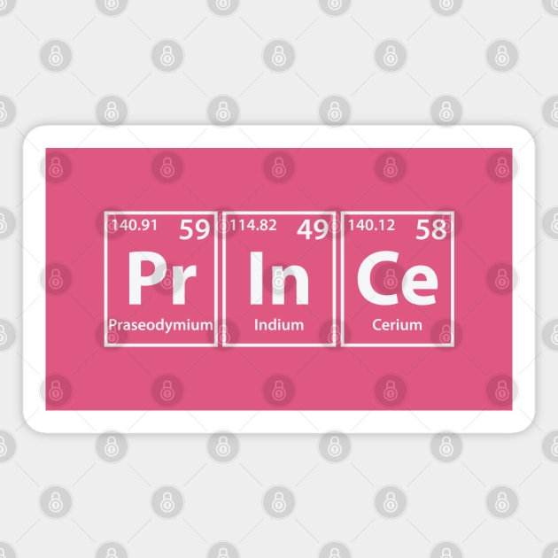 Prince (Pr-In-Ce) Periodic Elements Spelling Magnet by cerebrands